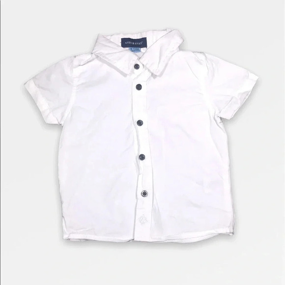 4/$20 White Short Sleeve  Button Down Shirt - Picture 1 of 4